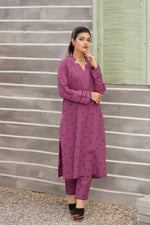 Load image into Gallery viewer, Bright Stitched 2 Piece Embroidered Cotton Suit
