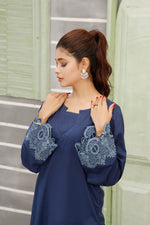 Load image into Gallery viewer, Clematis Stitched 2 Piece Embroidered Cotton Suit