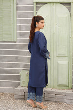 Load image into Gallery viewer, Clematis Stitched 2 Piece Embroidered Cotton Suit