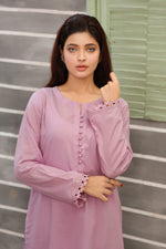 Load image into Gallery viewer, Lilac Stitched 2 Piece Embroidered Cotton Suit