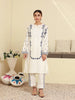 White Suzani Stitched 2pc Embroidered Suit