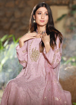Load image into Gallery viewer, Lavender Stitched 2 Piece Embroidered Sequin work  Silk Suit