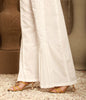 Pleates Cambric Cullote Trouser - Off White