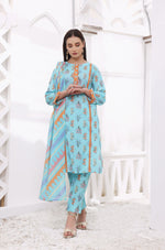 Load image into Gallery viewer, Botanical Hues Stitched 3 Piece Embroidered Lawn Cotton Suit