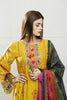 Cactus Yellow Unstitched 3pc Embroidered Suit