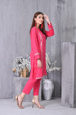 Load image into Gallery viewer, Blossom Stitched 2 Piece Embroidered Cotton Suit