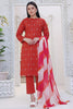 Rooibos Tea Stitched 3pc Embroidered Suit