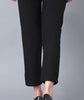 Black Basic Straight Pants - Cambric